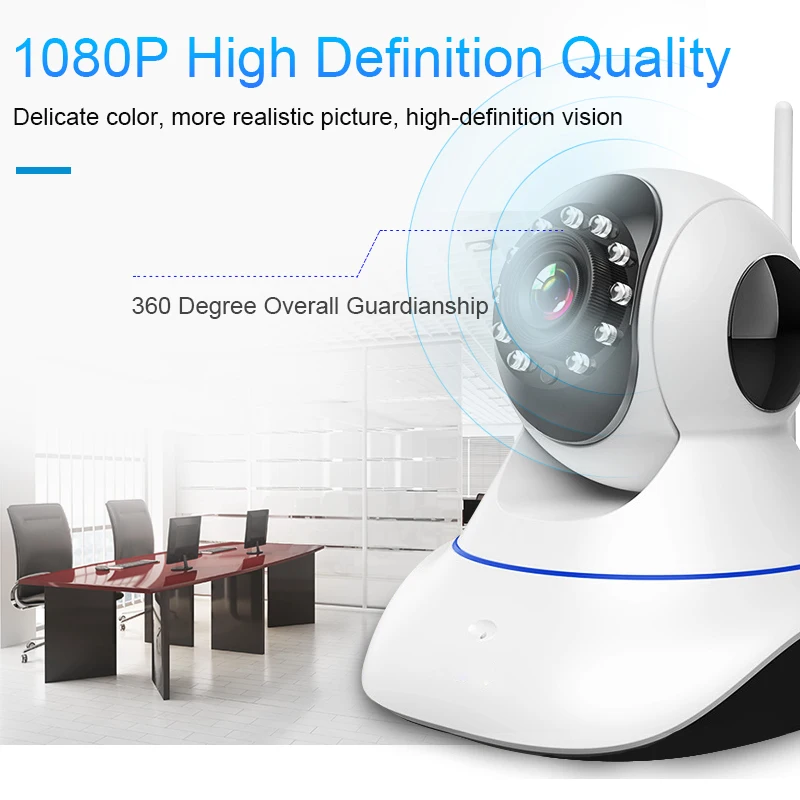 PTZ Panorama камера HD 720P 3MP Домашняя безопасность Wifi ip-камера крытое Ночное Видение видеонаблюдения CCTV Детский Монитор iCsee