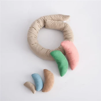 

New!Baby Photo Shoot Wheat Donut Posing Props 6 PCS/Set Baby Pillows Ring Newborn Photography Props Basket Filler