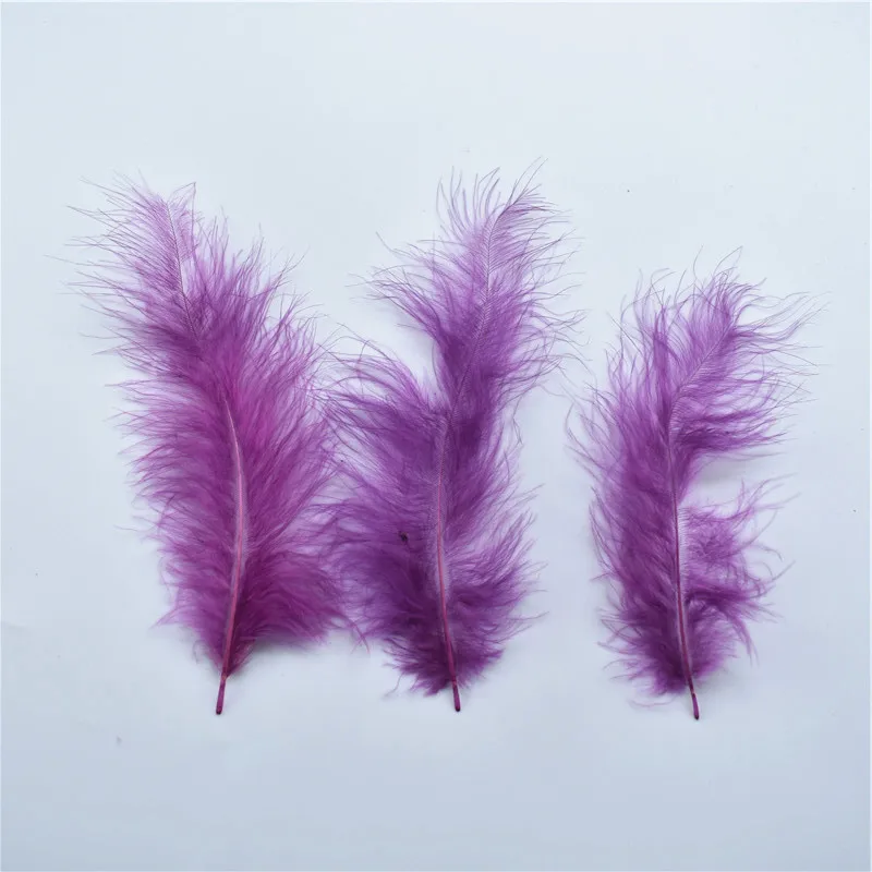 Fuchsia 100 шт./лот Перья Марабу индейки для рукоделия 10-15 см 4-6 дюймов Свадебные украшения Шлейфы аксессуары для одежды перья фазана - Цвет: Fuchsia