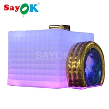 Высокое качество, надувная фотобудка в форме камеры, надувной шатер, Свадебный стенд, белый внутри, светодиодный, для свадебной вечеринки