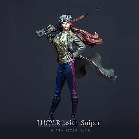 1/16 Caucasian female sniper soldier resin soldier white New model A-139 G4F5