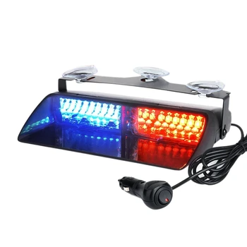 

Red and Blue 16 LED High Intensity LED Law Enforcement Emergency Hazard Warning Strobe Lights for Interior Roof/Dash/Windshield