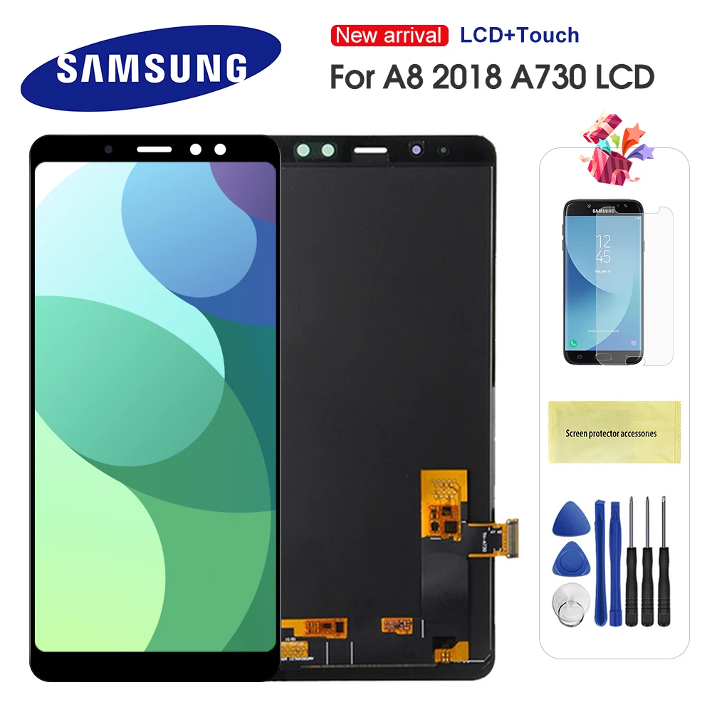 

LCD For SAMSUNG Galaxy A8 Plus 2018 A730 LCD Display Touch Screen Digitizer Replacement Can Adjust Brightness For A8+ A8plus lcd