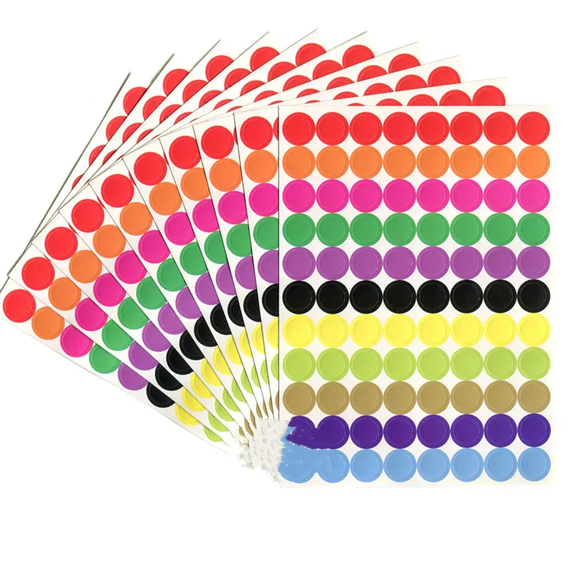 Sheets Any Size Coloured Dot Stickers Round Spot Circles Dots Paper Label Coding Sheets Any Size Coloured Dot Stickers Round Spot Circles Dots Paper Label Coding