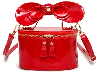 

QZUnique Women's Carton Shape Shining Patent Leather Shoulder Bag Crossbody Handbag Satchel