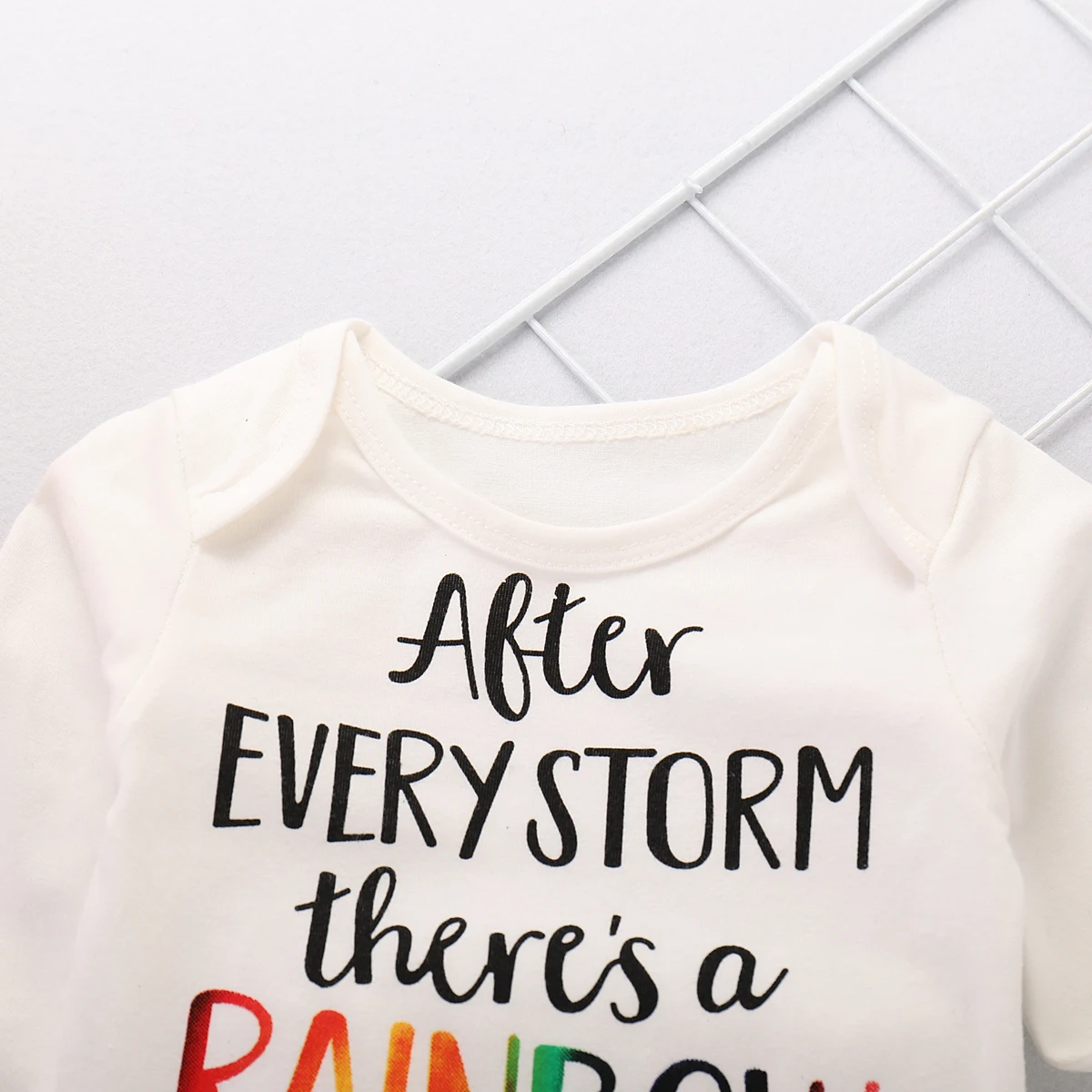 Baby Clothes For Boys&Girls Newborn Baby Clothes Set 3Pcs Rainbow Print Bodysuits+Pants+Hat Long Sleeve Winter Baby Outfits D35