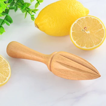 

Kitchen Wooden Lemon Squeezer Hand Press Manual Juicer Fruit Orange Juice Extractor Reamers Ten-Corner Design Kitchen Tool