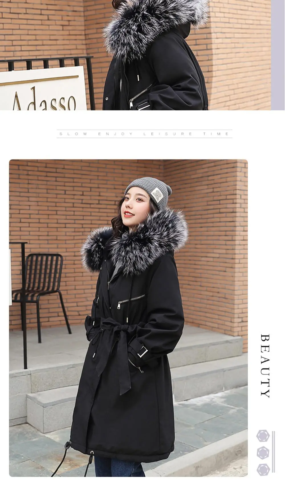 Down Coats New Arrival 2021 Women Winter Jacket Hooded Fur Collar Female Long Winter Coat Parkas With Fur Lining long puffer coat womens