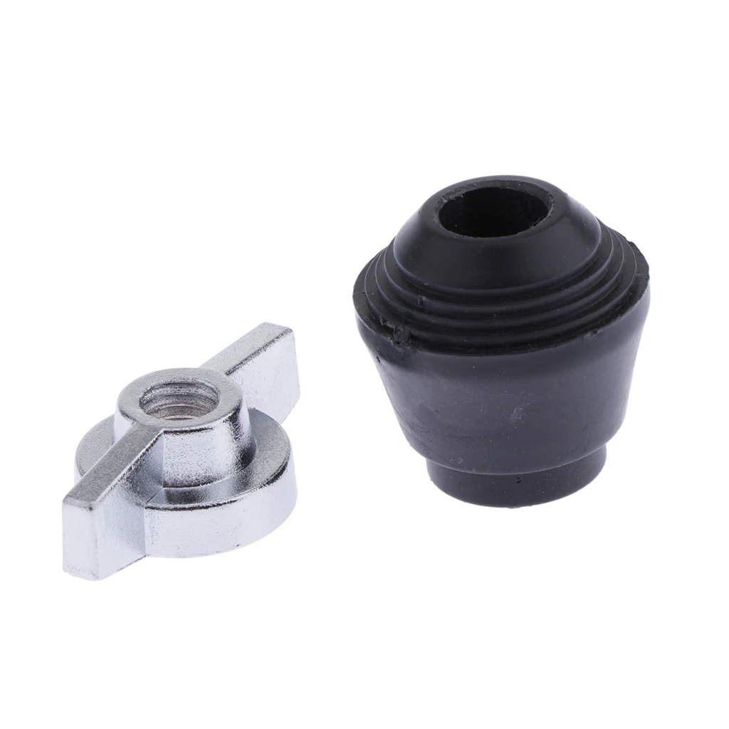 2pcs Black Floor Tom Bass Drum Legs Feet Set Parts Replacement Accessories