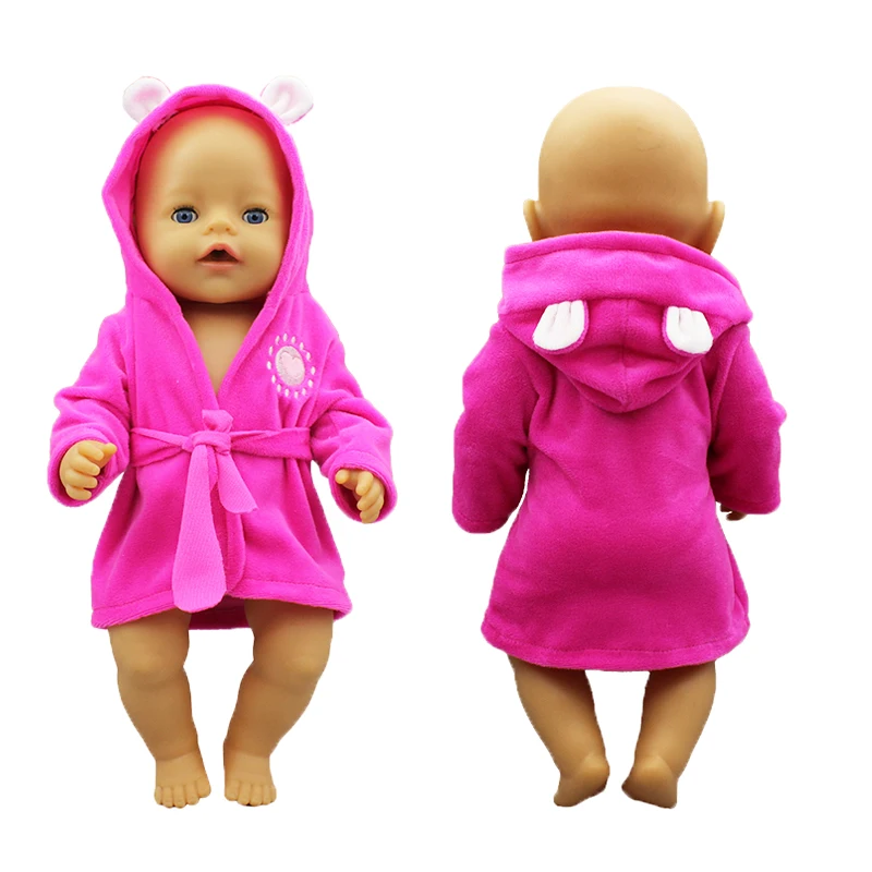 New bathrobe Doll Clothes Born Babiy Fit 17 inch 43cm Doll Accessories For Baby Festiival Gift 9