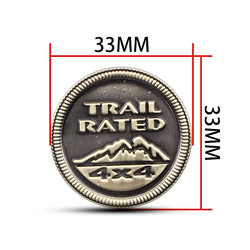 2 шт. кузова автомобиля Стикеры Trail Rated 4X4 3D эмблема металлический значок наклейка для Jeep Wrangler Патриот Grand Cherokee Compass Liberty