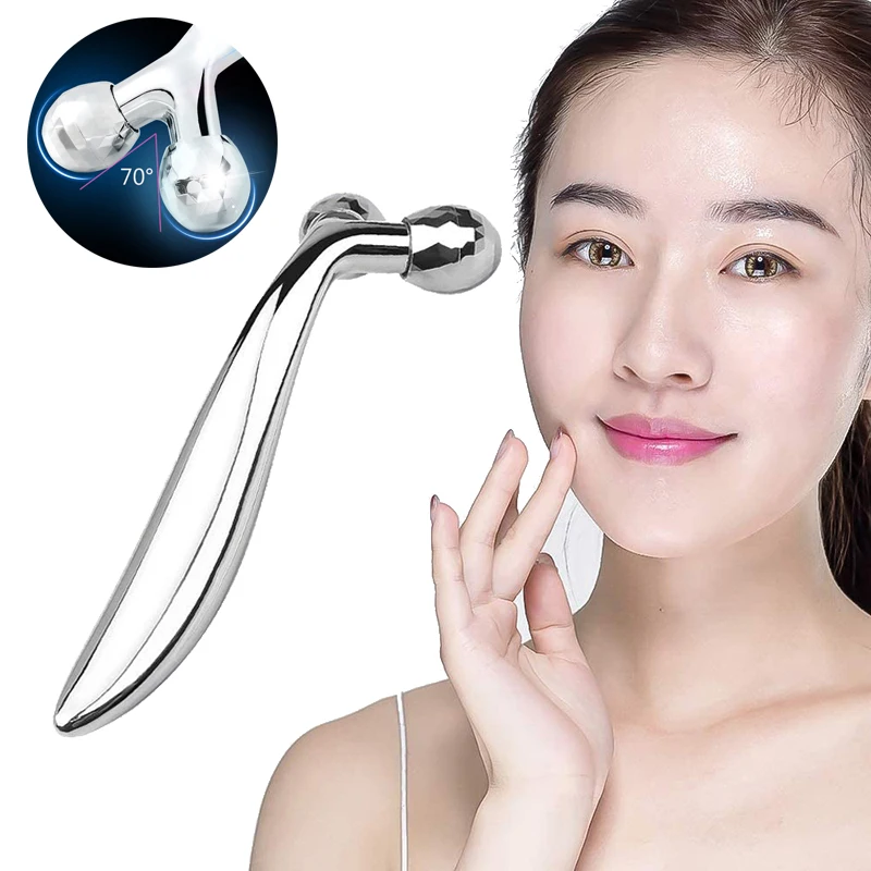 

3D Roller Massager Y Shape 360 Rotate Thin Face Body Shaping Lifting Face-lift Relaxation Wrinkle Remover Facial Massager Tool