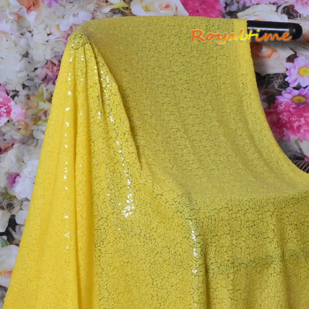 Neon Yellow Sequin Fabric 004