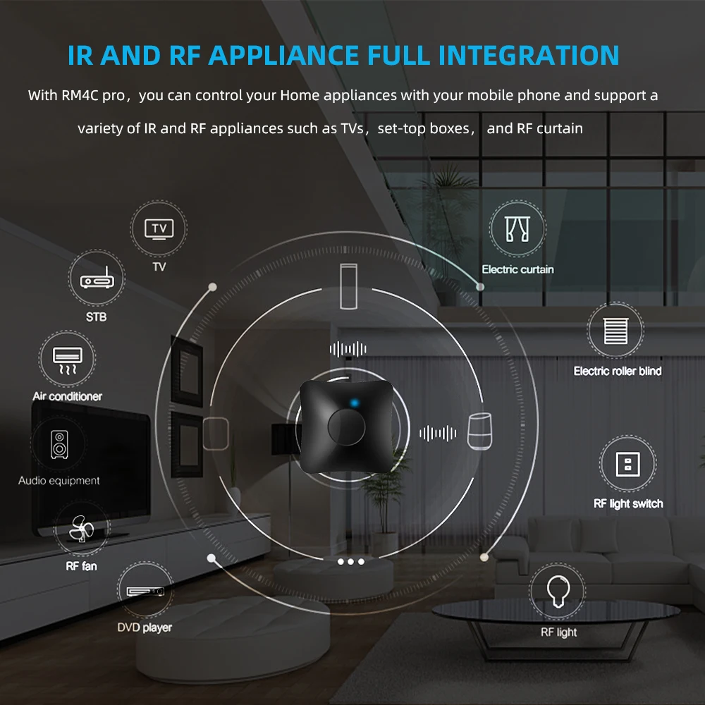 Broadlink RM4 Pro Wifi/IR/RF 433MHz/315mhz пульт дистанционного управления Unversal работа с ТВ