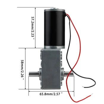 

Double Shaft DC Motor 1:36 12V 110rpm Reduction Motor Worm Gear Gear Box Motor