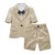 2020 Kids Summer Hawaii Jacket +Shorts 2Pcs Suit Flower Boys Формальные Смокинги на День Рождения School Kids Host Dance Suit Clothing Set