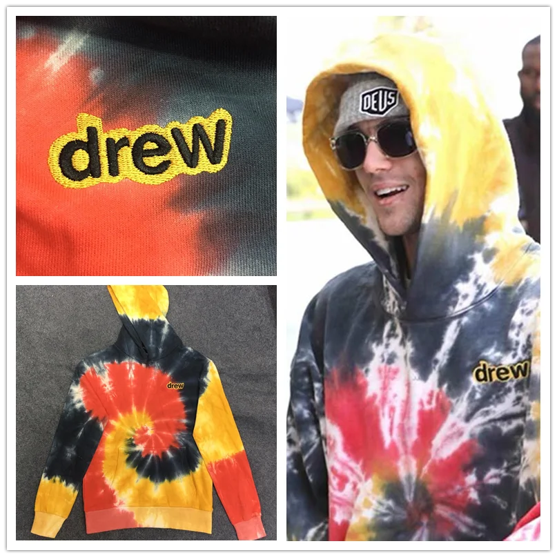 drew hoodie tie dye