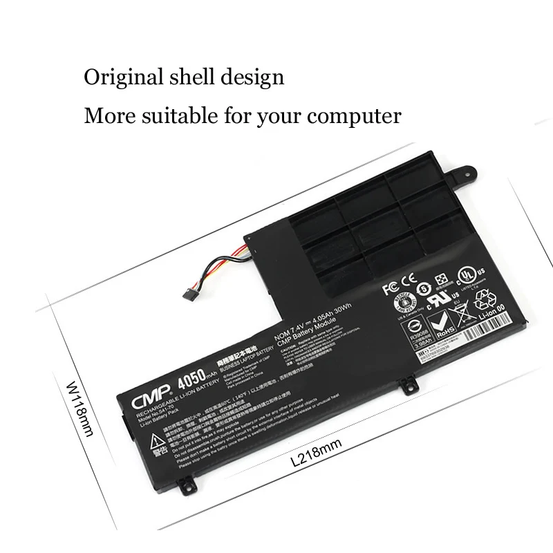 1 шт. внутренний аккумулятор для ноутбука lenovo 300S 500S-14 15ISK U41 S41-70 L14M2P21