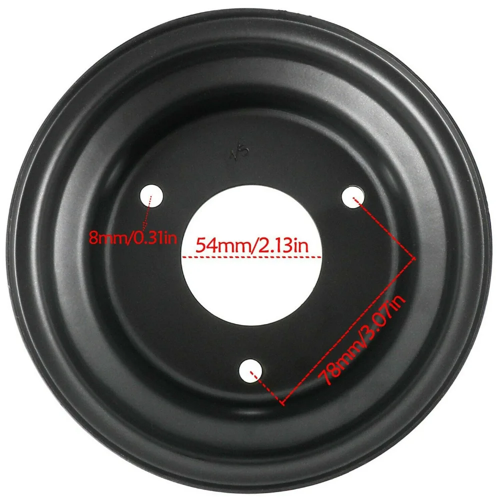 6 ATV Rim for Tire 14570-6 (3 Holes) in Black for Go Kart Riding Mower Kazuma (9)