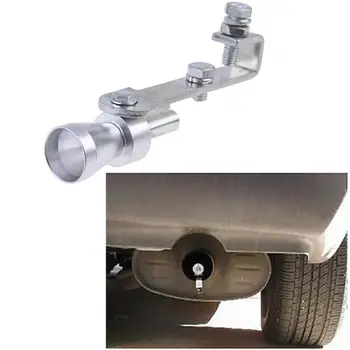 

18mm Car Turbo Whistle Silver Exhaust Muffler Universal Fitment Simulator Sound Pipe for All Vehicles Models Car Accessories