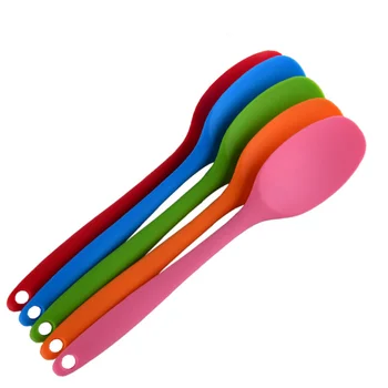 

Cake Butter Spatula Silicone Spoon Mixing Spoon Long-handled Cooking Utensils Tableware Kitchen Soup Spoons Mixer Cooking Tools