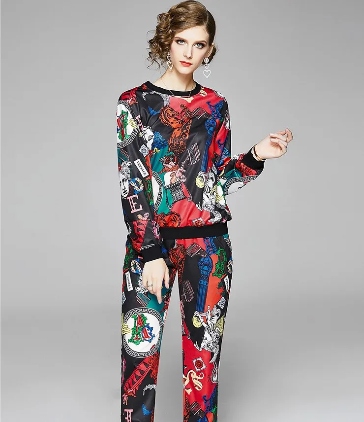 

2019 winter new European and American fashion slim slimming positioning printing uniform suit