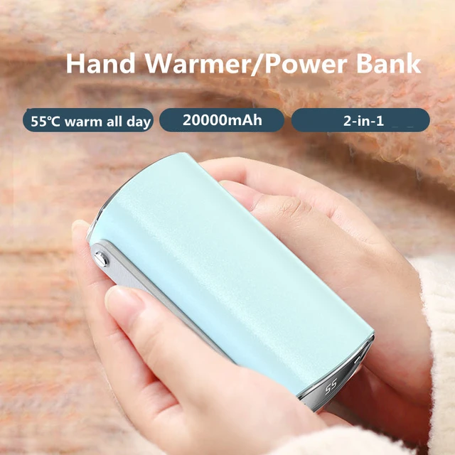 Scaldamani da 20000mAh scaldamani ricaricabile USB Power Bank scaldamuscoli  scaldamani caldo a doppia faccia regalo di natale in inverno - AliExpress