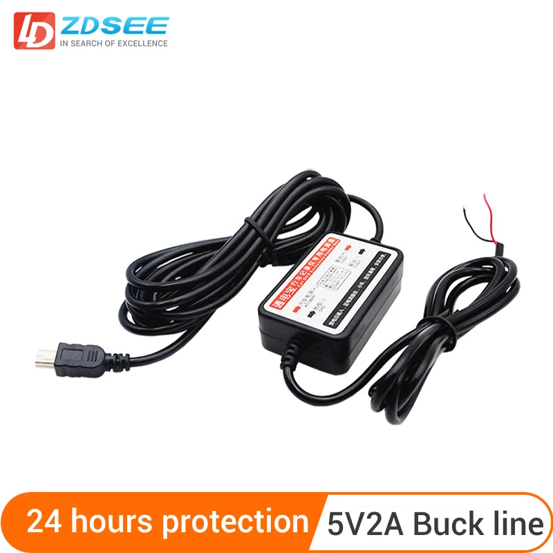 5V 2.5A USB 2,0 OBD Buck Line 24 часа мониторинг парковки непрерывный источник питания для автомобиля dvr камеры длина кабеля 3,5 м