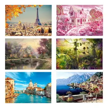 

1000Pcs Adult Kid Puzzle Jigsaw Large Tower Building Decompression Game Toy Gift