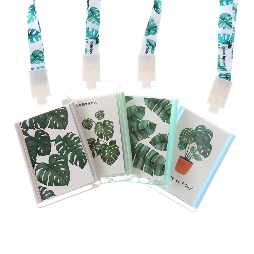 

New Fashion Flamingo Shaped Named Card Holder Identity Badge with Lanyard PU Neck Strap Card Bus ID IC Holders With Key Chain