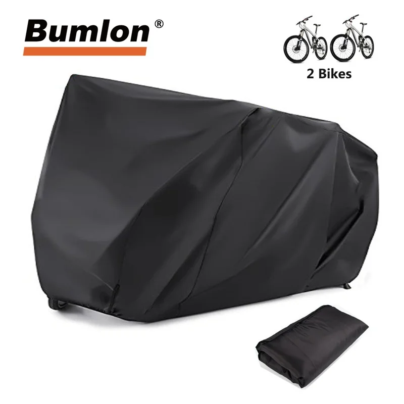 

Outdoor Bicycle Cover Waterproof Tight Cycling Cover Storage Snow Dust Proof Protector for 2 Bicycles Bike Accessories HT19-0012