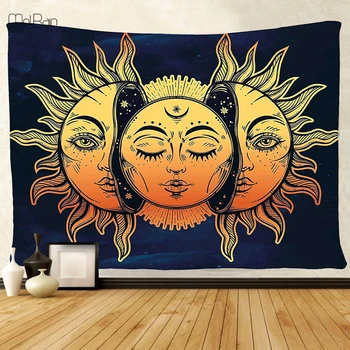 

Hot Mandala Tapestry Three Suns Boho Hippie Wall Hanging Polyester Tapestries Tablecloth Bedspread Yoga Mat Blanket Decorations