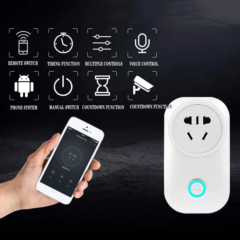 ZUCZUG Smart Plug Wifi Smart Socket 10A 100V-240V Smart Life Timing App US Plug Home Alexa Remote Control Wall  Smart Socket