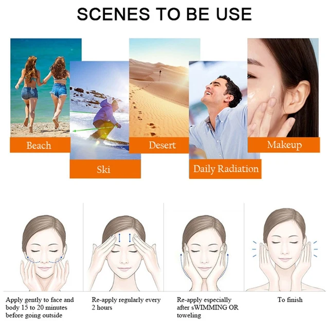 Anti Aging Sunblock Skin Protective Cream Oil control Moisturizing Summer Aloe Body Sunscreen Whitening Cream