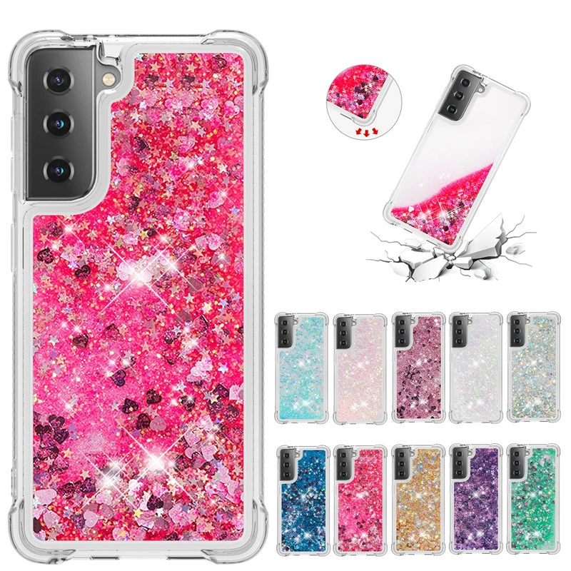 Glitter Liquid Quicksand Case For Samsung Galaxy S21 Plus S21 Ultra 5g Cases Soft Tpu Silicone Water Back Cover Funda Capa Coque Phone Case Covers Aliexpress