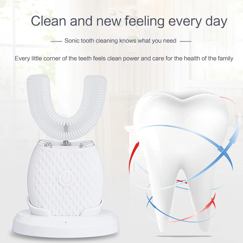 Smart 360 Degrees Xiaomi Electric Toothbrush Wireless Charging Automatic Ultrasound Teeth Toothbrush Children Whitening Silicone adult sonic electric toothbrush u shaped 360 degrees automatic ultrasonic tooth brush usb charging waterproof teeth whitening