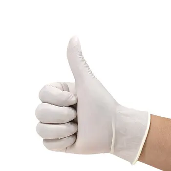 

100 Pcs/Box Disposable Latex Plastic Protective Gloves Non-Slip Research Food Processing Washing Vegetables Home Use Medical