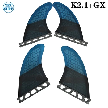 

Surf Fins Future Fins K2.1+GX Black/Blue Color Future Fin Set Sell In Surfing