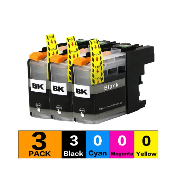 Картридж для струйных принтеров 3BK LC123 совместимый с Brother J6920DW J870DW J245 J650DW DCP-J4110DW J152W
