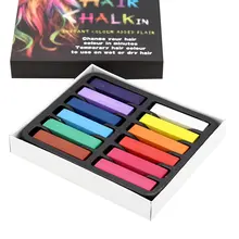 12 шт одноразовые Мел для волос мягкая и не раздражающая Временная Краска для волос Меловые карандаши для волос цвет для волос Лидер продаж