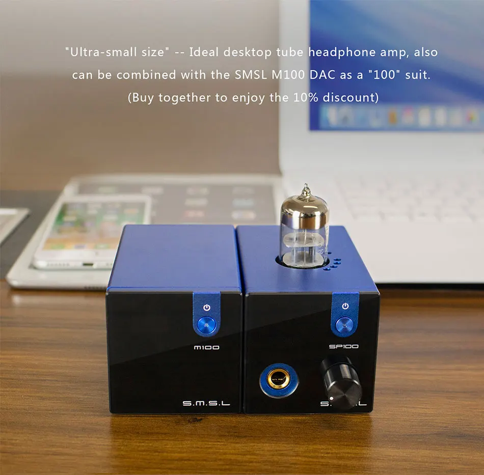 SMSL SP100 Tube Headphone Amplifier