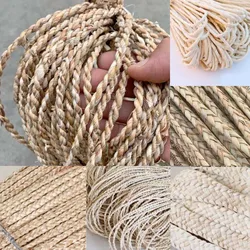Corde d'herbe naturelle de 8 mètres, tresse de paille, tissage à la main, bricolage, matériel de décoration de meubles de maison 