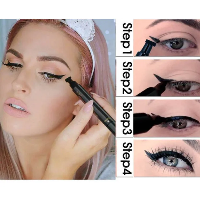 Eyeliner Pencil Eye Makeup Waterproof Double Sided Long Lasting Stamp Seal Eyeliner MP789