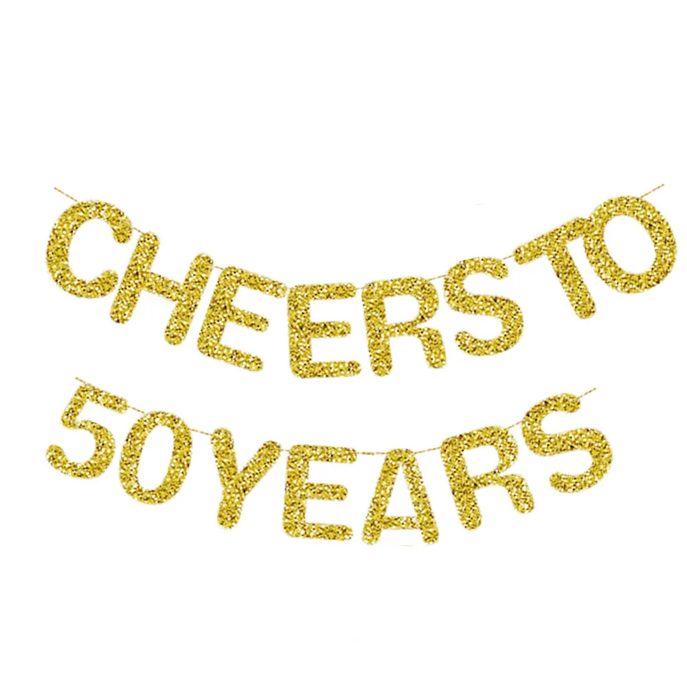 Золотой блестящий Жетоны до 30th 40th 50th плакат "с днем рождения" для дня рождения украшения для вечеринок