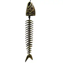 1 шт. Ретро Fishbone Wind Chime металлические Fishbone Wind Chime Подвески креативный садовый подвесной декор для двора сада балкона Декор