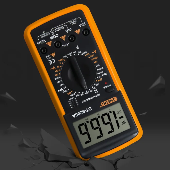 DT9205A Цифровой мультиметр с ЖК-дисплеем ручной AC DC Автоматический диапазон Амперметр Омметр Измеритель сопротивления емкости J