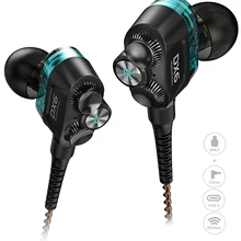 Plextone DX6 спортивные наушники три единицы 3,5 мм наушники-вкладыши HIFI стерео нч, проводная гарнитура MMCX кабель наушники для телефона Xiaomi