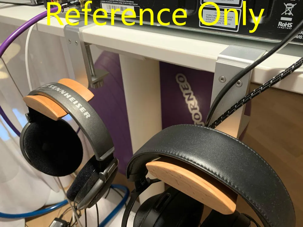 Headphone Holder Rack Headphone Stand Wood Desk Headset Display Hanger Aluminum Alloy Easy Install High Quality Fashion 1pc
