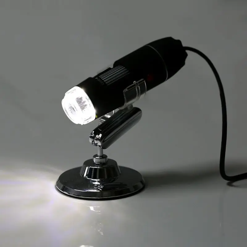 USB Цифровой Микроскоп увеличение 1600X камера 8LED OTG эндоскоп с подставкой