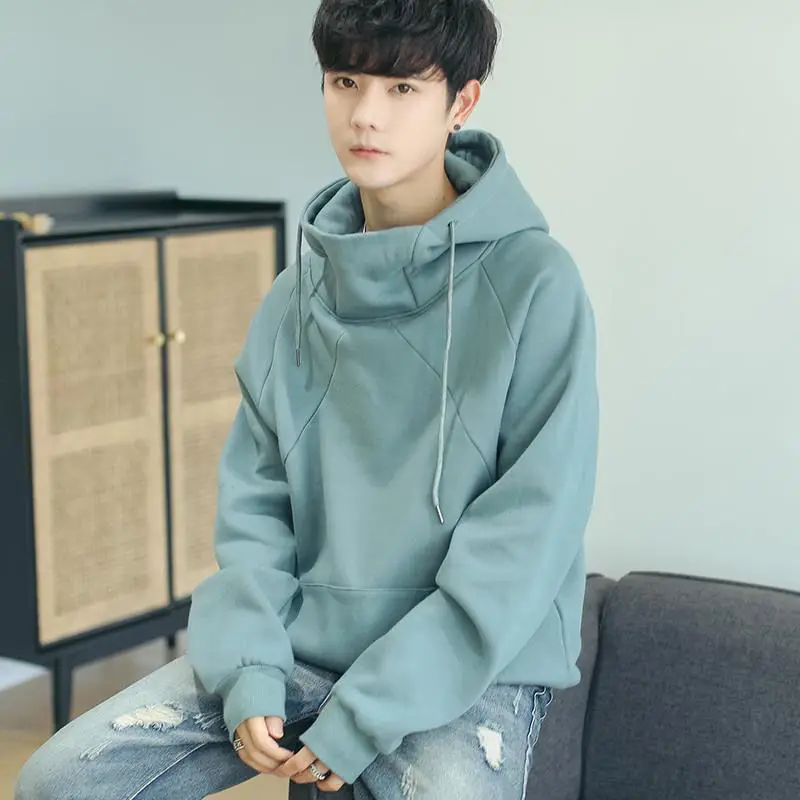 

2020Men's Winter Size plus Velvet Thickening Korean Loose Hat Jacket Couple Long Sleeve